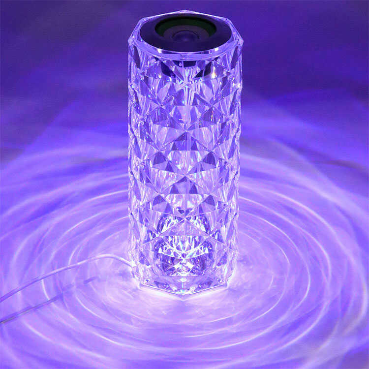 ⭐CRYSTAL LUXE ⭐Lámpara de Cristal con Luz Led - 16 Colores + control remoto